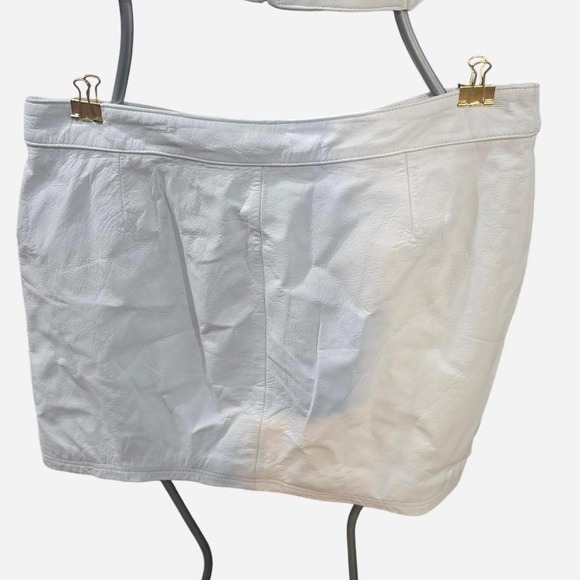 womens‎ 90's y2k wilsons leather white leather mini skirt - Picture 2 of 3